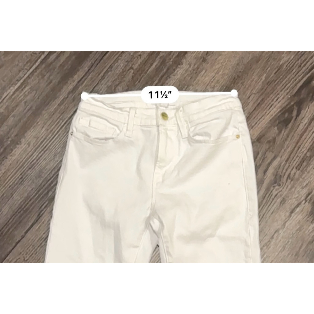 FRAME Women’s Le Skinny de Jeanne Crop Jeans Size 28 White - Picture 4 of 10
